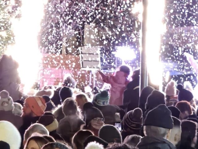 The town centre was a spectacular display of light after the big switch-on.