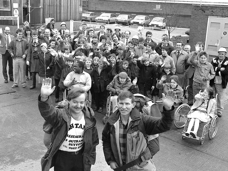 1986 Kirkby Bentinck Colliery Charity Walkers.
