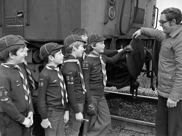 A visit to Shirebrook's diesel depot by local cubs - can you spot anyone you know?