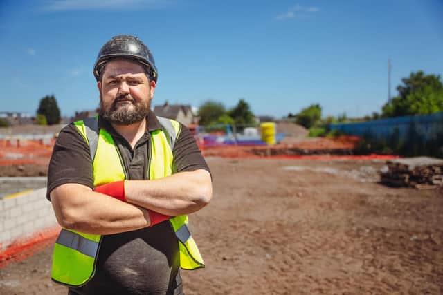 Foreman Jack Smith on site at the Victoria Street development Credit - BBC, Button Down, Ollie Bostock