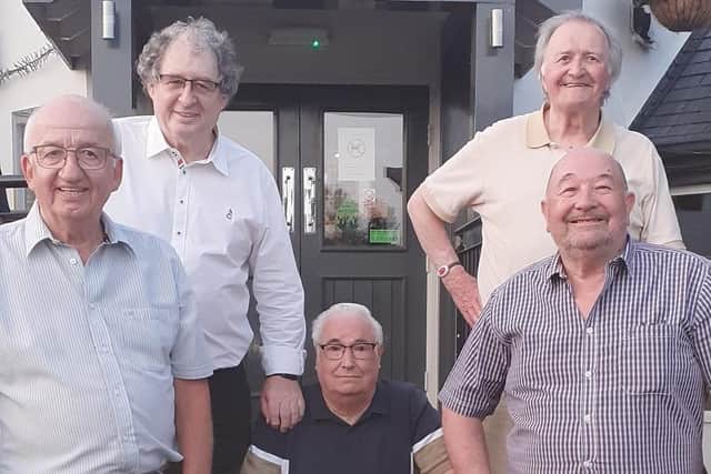 Clipstone rockers Another Tyme recreate their line-up shot now. Picture: Else Oscroft