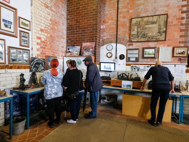 Visitors check out the many exhibits on display.
