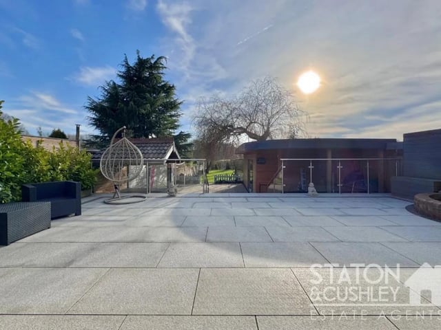 Once outside you will fall in love with space and privacy on offer across both tiers of this garden, there is ample seating space, perfect for outside dining on those summer evenings.