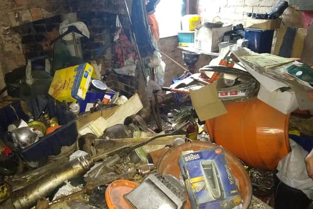 A view of the living room before the council stepped in to help.