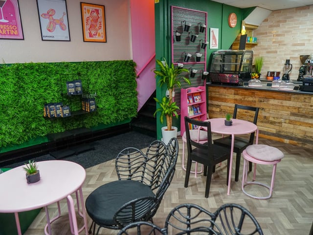The pink and green colour scheme continues. We love it.