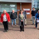 Campaigners from Glapwell hand over their petition to Bolsover District Council.