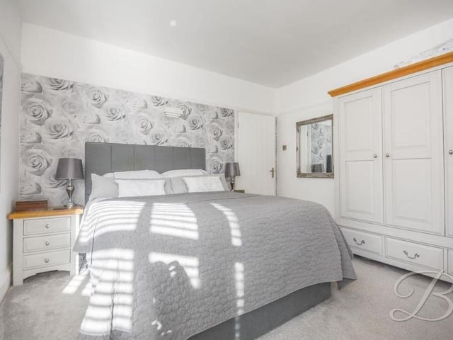 All four excellent bedrooms at the £495,000 Lindhurst Lane property have been kept to a high standard. This is the first one, which has ample space for wardrobes and drawers.