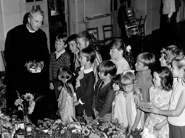 This photo was taken at the school's harvest festival in 1971. Spot anyone you remember? The school, on Booth Crescent, is now known as Crescent Primary School.