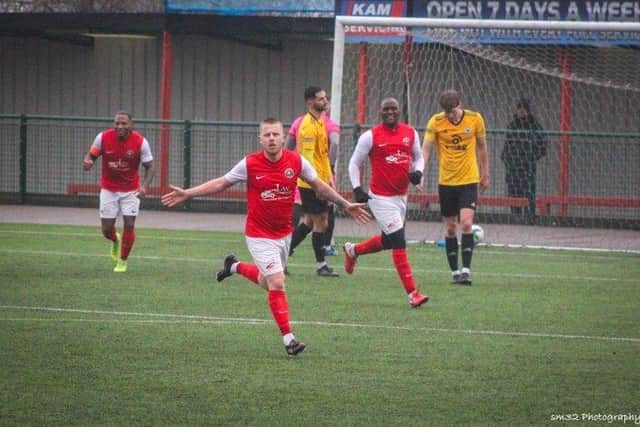 Terry Hawkridge scored twice for Eastwood in Saturday's draw.