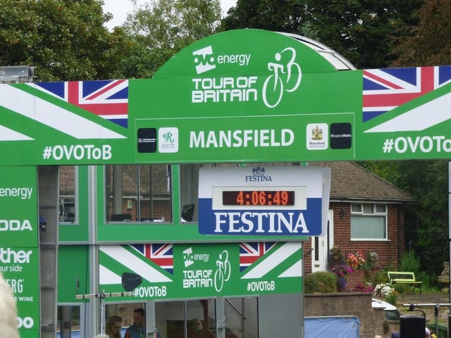 Mansfield welcomed the finale to stage seven of the Tour of Britain.