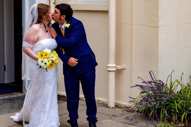 James and Natasha got married on 3.9.20 at Fareham Registry Office. He told us: 'Thank god we did, as it was [Natasha's] dying wish. She passed away on the 26th of September...Natasha was 27, she passed away due to cancer.'