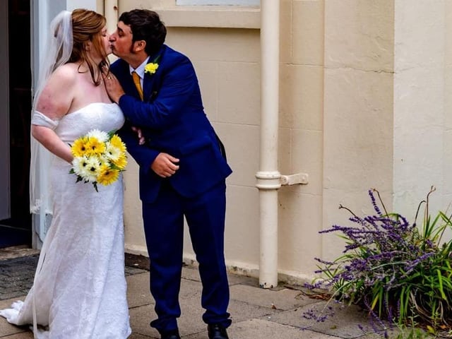James and Natasha got married on 3.9.20 at Fareham Registry Office. He told us: 'Thank god we did, as it was [Natasha's] dying wish. She passed away on the 26th of September...Natasha was 27, she passed away due to cancer.'