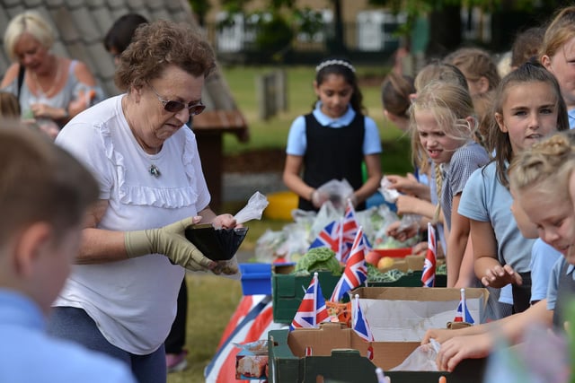The pupils Farmers Market taking place at Ward Jackson Primary School two years ago. Can you spot anyone you know?