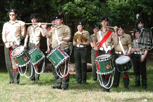 Nottinghamshire Army Cadet Force B. Company, which takes in the Worksop, Retford, Warsop and Sutton areas formed up with the Cadet Force Band and Standard.
Pictured - the band getting ready for the parade. Do you recognise anyone?