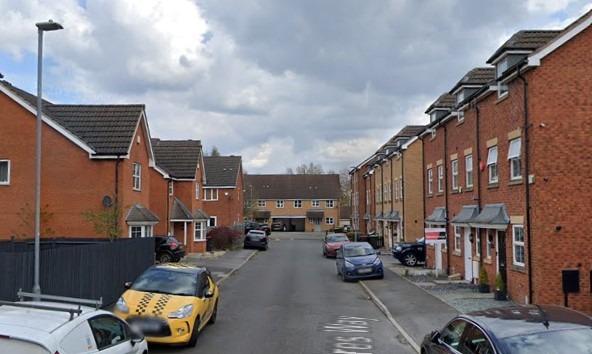 According to figures in June 2026, 13 crimes were reported on or near Blackmires Way, Sutton. (Picture: Google Earth.)