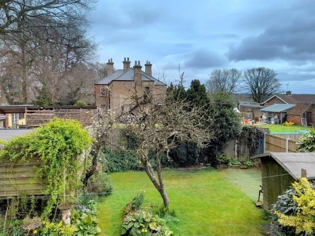 The final photo in our gallery gives an aerial view of the back garden at the Church Street cottage.