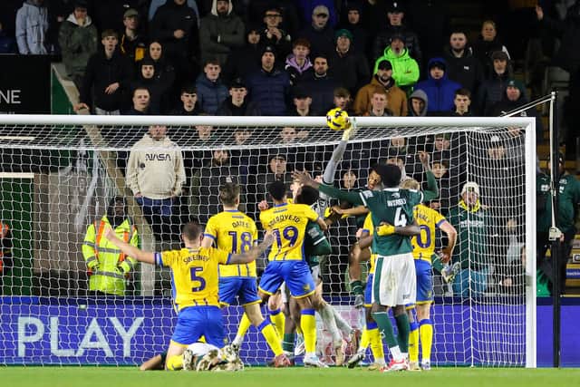 Action during the Sky Bet League 1 match against Plymouth Argyle FC at the Home Park Stadium, 27 Jan 2024  Photo credit Chris Holloway / The Bigger Picture.media