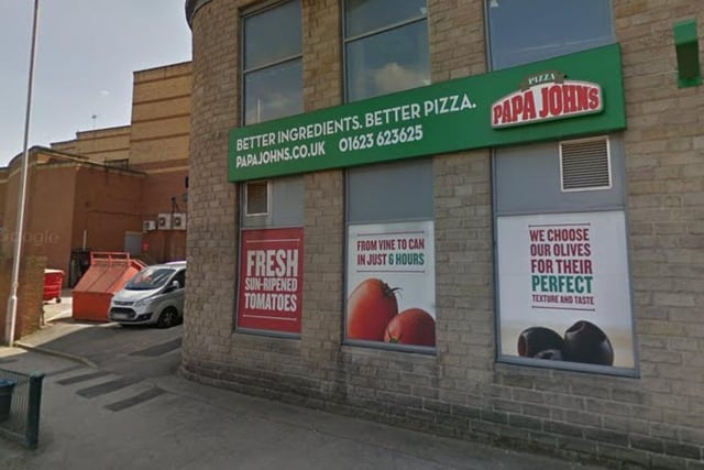 Papa Johns on Stockwell Gate, Mansfield, was given a five-out-of-five rating after an assessment on August 11.