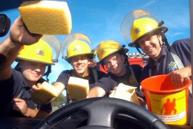 Fire fighters at Ashfield Fire Station washed cars to raise money for the Benevolent fund.