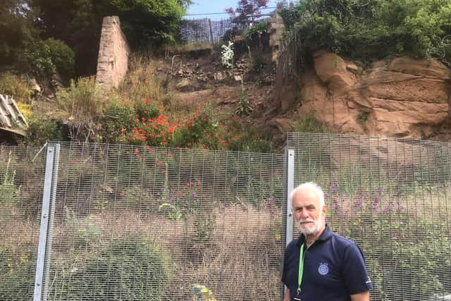 Coun Andre Camilleri at the site.