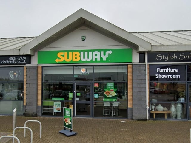 Subway on Fulmar Close, Forest Town, was handed a four-out-of-five rating after assessment on February 14.