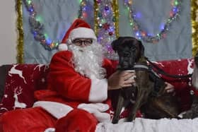 Ezra pictured with Santa.