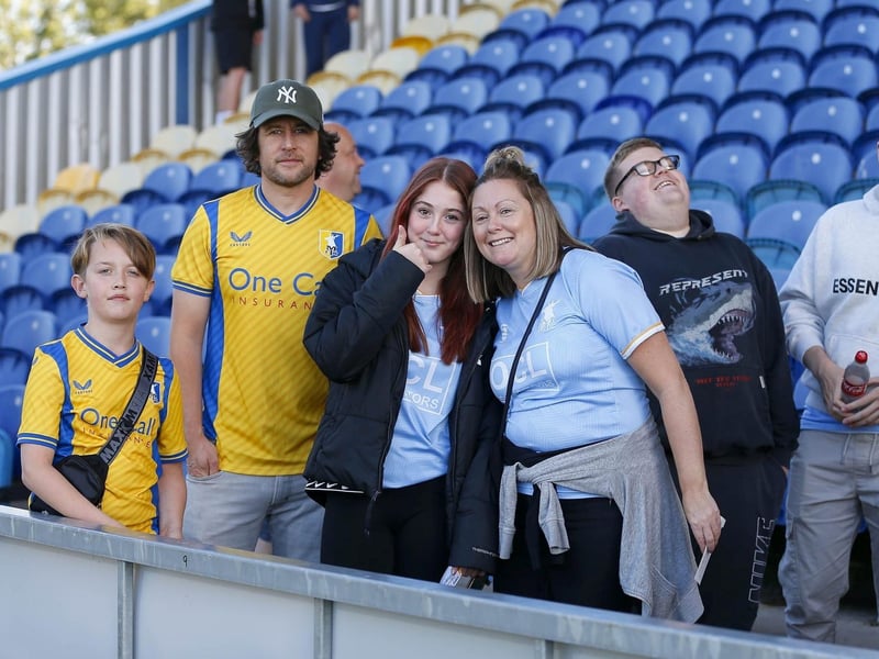Mansfield Town fans ahead of the win over Grimsby Town.