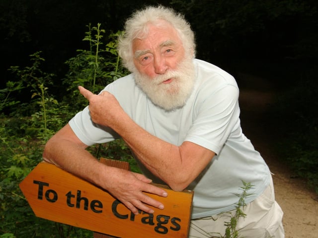 Creswell Crags, Crags Road. Celebration of the completed project to restore the Creswell Crags Gorge. Picture: Professor David Bellamy.