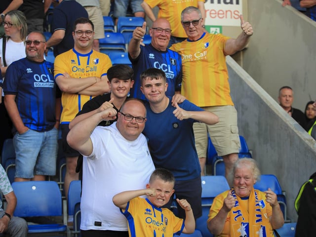 Mansfield fans at the SMH Group Stadium.