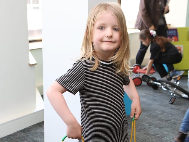 Amayha Goucher has a go at the circus skills