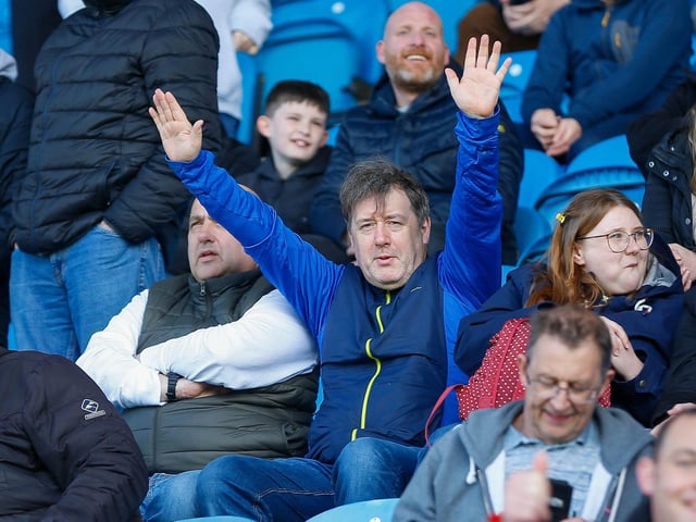A disappointing day for these Mansfield Town fans.