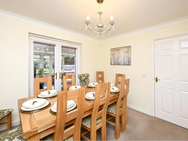 The dining room from a different angle, and your table is still reserved.