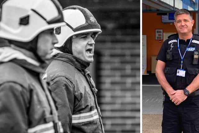 Retired firefighter Lee Shaw has joined Notts Police as a police officer