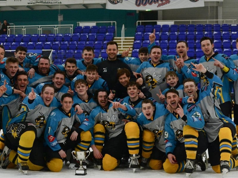 Sutton Sting celebrate a cup final win.