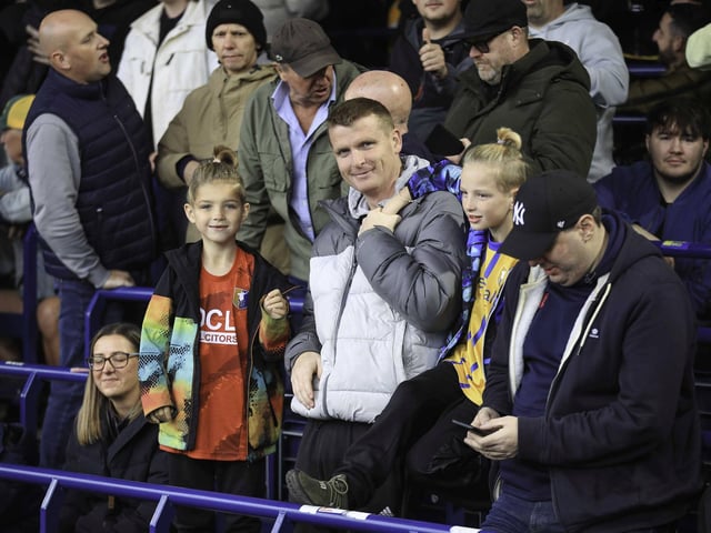 Happy Stags fans at Luton Town.