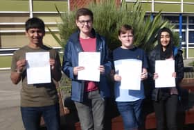 Khizr Islam, Thomas Purnell, Oliver Shipside and Nusaybah Islam with their results