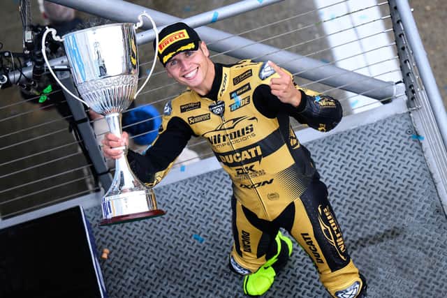 Kyle Ryde wins his third consecutive British Superbike Championship title at Brands Hatch.