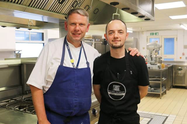 Chef tutor Mark Jones and Lewis Kuciers