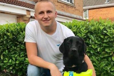 Life is so good now for Mansfield man Nathan Edge and his guide dog, Abby.