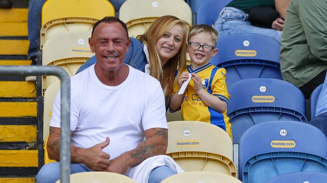 Mansfield Town fans at the draw with AFC Wimbledon.