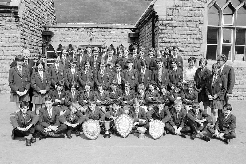 Mansfield St Johns School Music and Drama Festival group from 1968