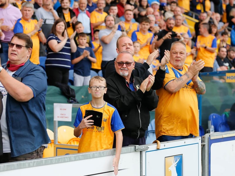 Stags fans before the 1-1 draw with Rochdale.