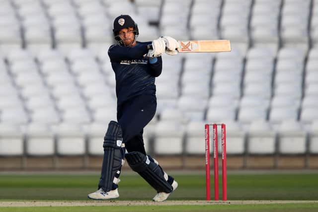Matt Critchley hit a career best to help Derbyshire Falcons to victory. (Photo by Alex Pantling/Getty Images)