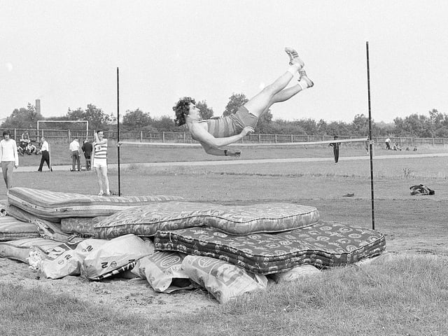 A Sutton Harriers high jump in 1973.