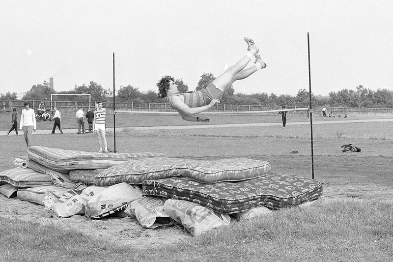 A Sutton Harriers high jump in 1973.