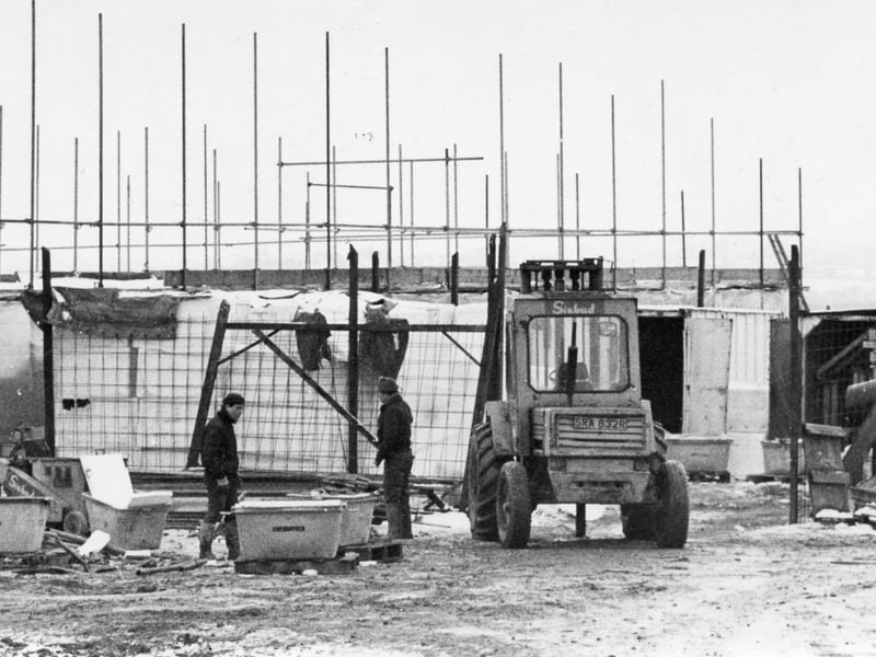 Britannia Park under construction in 1985 which later became The American Adventure.