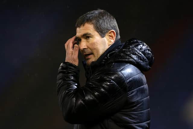 Nigel Clough, manager of Mansfield Town - time for a spot kick
