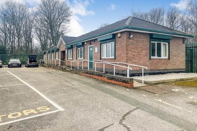The Woodhouse Station Enterprise Centre in Mansfield Woodhouse, where the three large shipping containers would be located. (PHOTO BY: LoopNet)