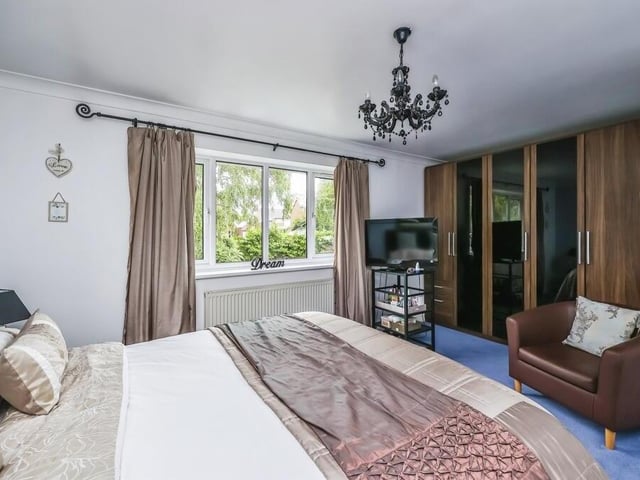 A second shot of the master bedroom on the first floor. As you can see, there is plenty of space for wardrobes and furniture.