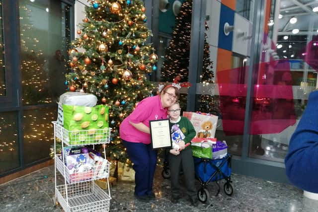Jack Beard, aged seven, donated hundreds of items to the hospital.